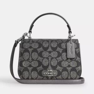 Coach Lysa Top Handle Bag In Signature Canvas